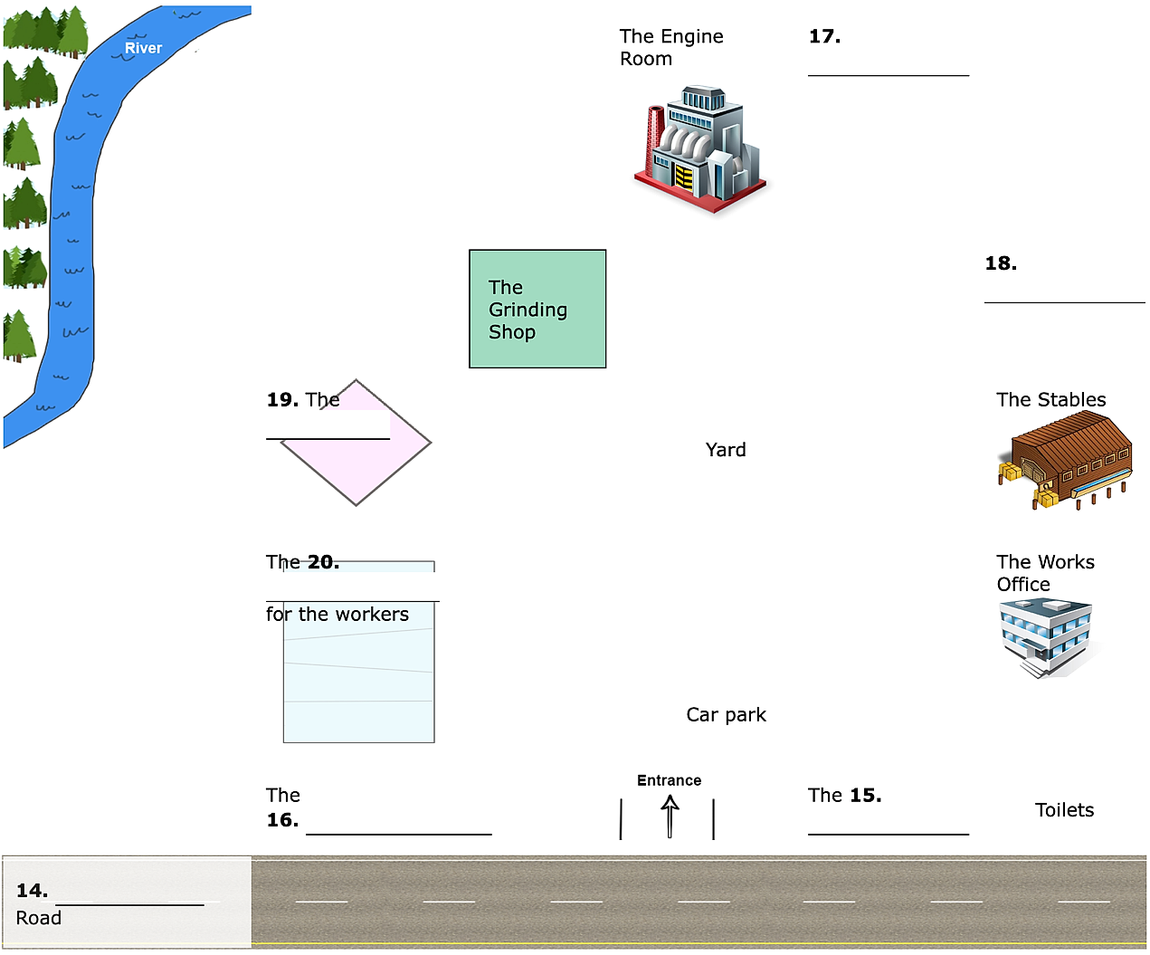 Recreated diagram for questions 14, 15, 16, 17, 18, 19, 20